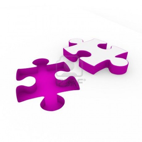 Puzzle fialové